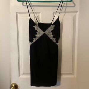 Express Black/ White Lace Spaghetti Strap Top